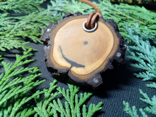 Amulett aus Birnenholz - kraftvolle Energie -
